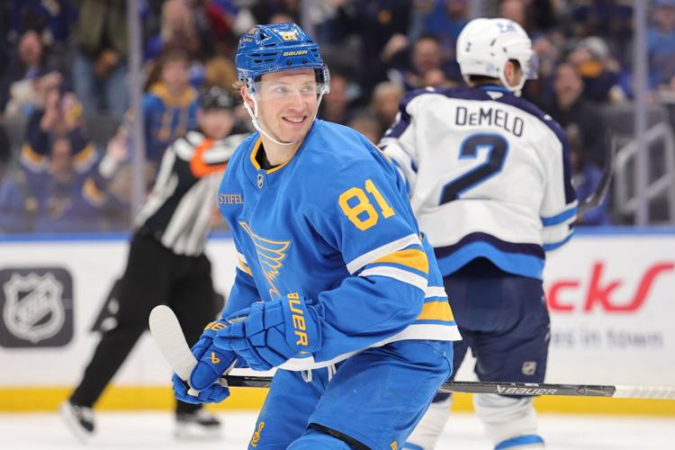 St. Louis Blues host the Winnipeg Jets at Enterprise Center