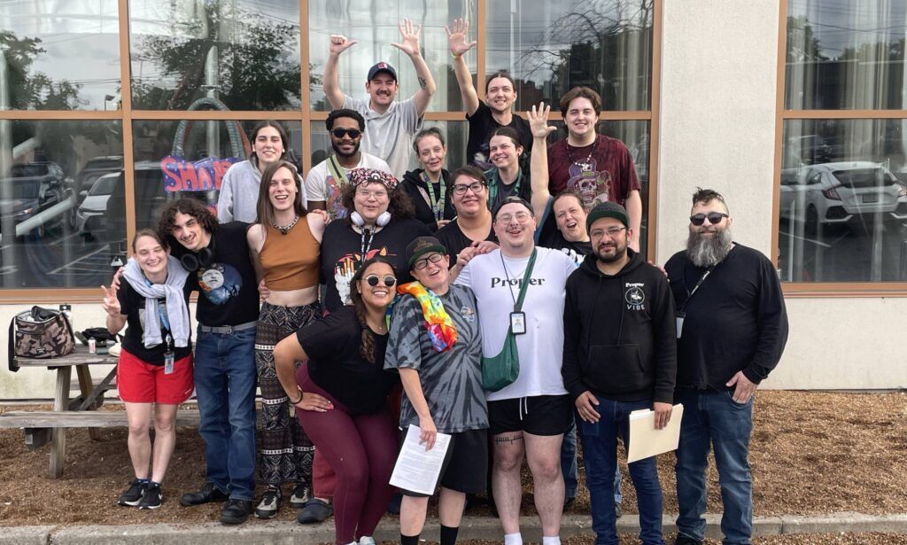 Employees at Proper Cannabis cultivation facility celebrate